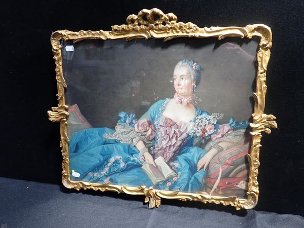 A MOULDED AND GILT PICTURE FRAME