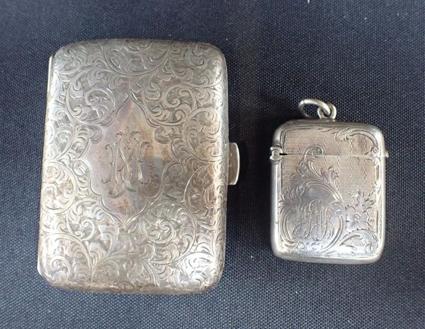 A SILVER VESTA CASE