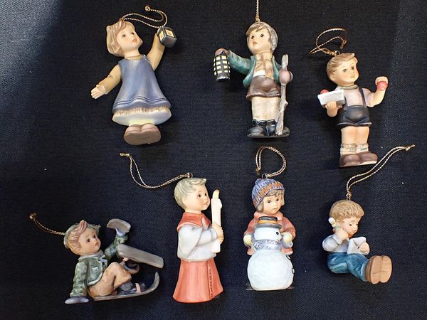 GOEBEL: SEVEN HUMMELL CHRISTMAS ORNAMENTS