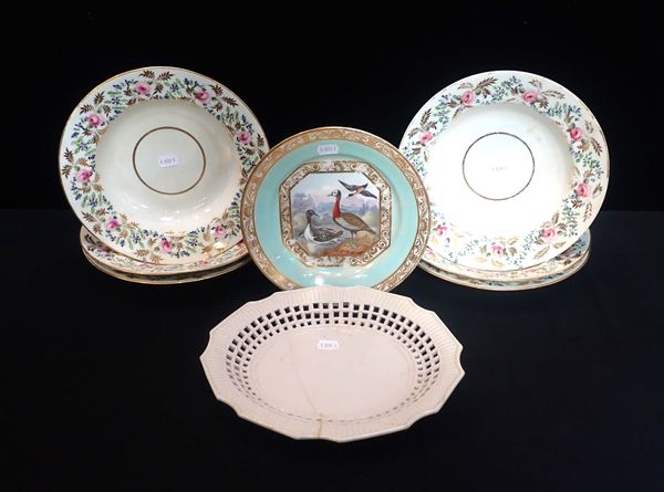 DERBY PORCELAIN PLATE EXOTIC BIRDS BY DODSON