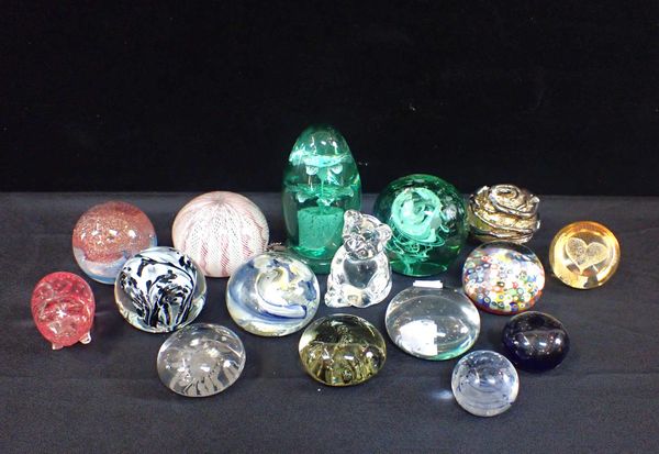 A GREENHALGH GLASS PAPERWEIGHT