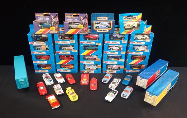 TWENTY-ONE VINTAGE 1981 BOXED MB SERIES MATCHBOX DIECAST VEHICLES