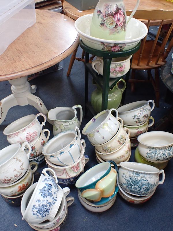 A COLLECTION OF CHAMBER POTS