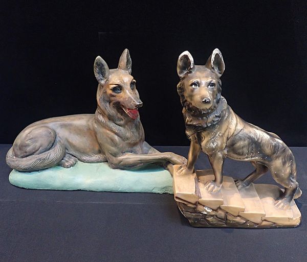 A LARGE 1930s PLASTER DALMATIAN