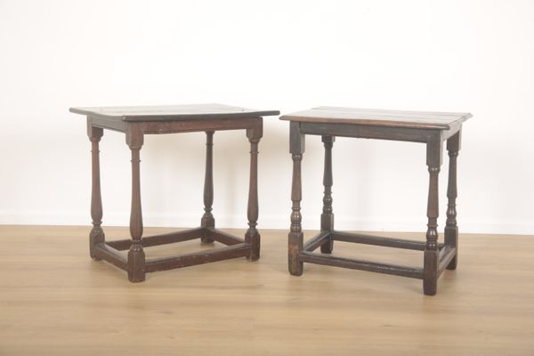 TWO ELM OCCASIONAL TABLES