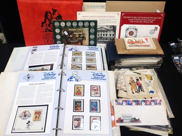 STAMP COLLECTION IN FIVE ALBUMS AND LOOSE