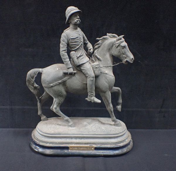 A SPELTER FIGURE OF LORD ROBERTS ON HIS HORSE