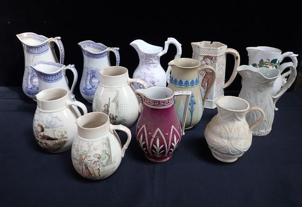 A COLLECTION OF VICTORIAN CERAMIC JUGS