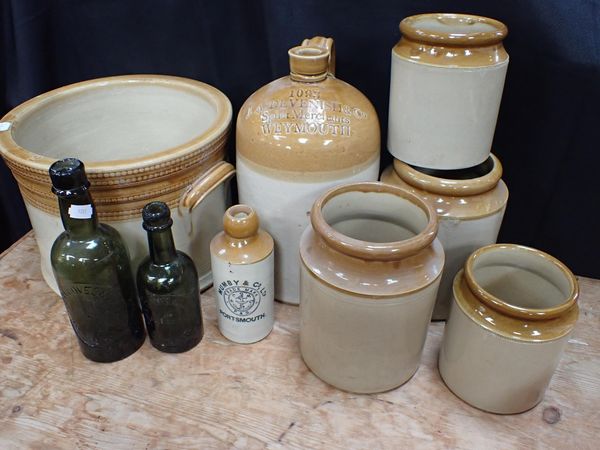 A COLLECTION OF STONEWARE