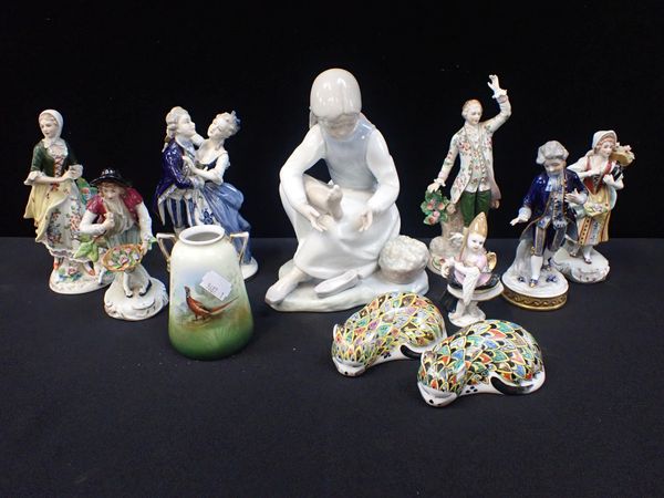 A COLLECTION OF CONTINENTAL CERAMICS