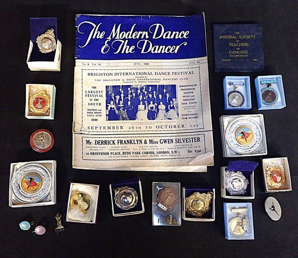 A QUANTITY OF VINTAGE BALLROOM DANCING MEDALS