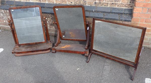 A VICTORIAN MAHOGANY DRESSING MIRROR