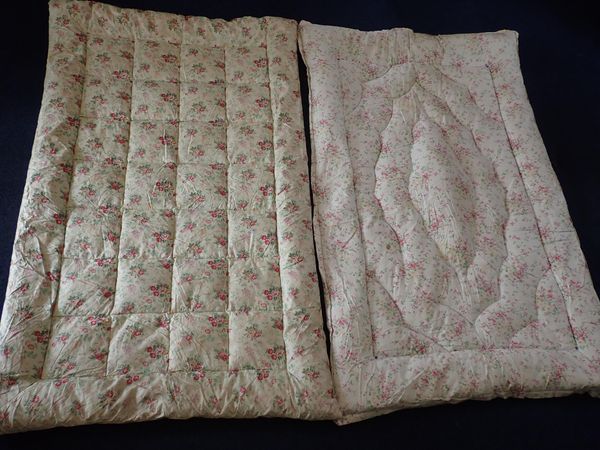 TWO VINTAGE FLORAL EIDERDOWNS