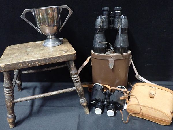 TWO PAIRS OF BINOCULARS, OCTRA No.7455 7 x 50