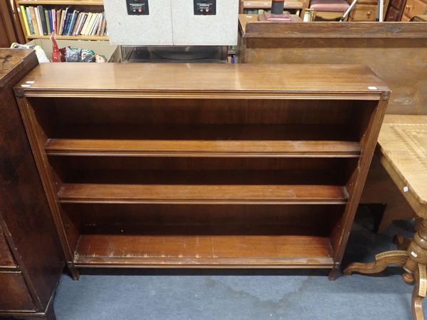 A REGENCY STYLE MAHOGANY OPEN LOW BOOKCASE