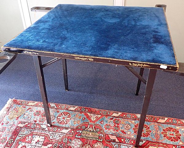 A 1920s FOLDING CARD TABLE