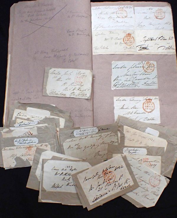 AN ALBUM OF FREE FRANKED COVERS, 1820s-30s