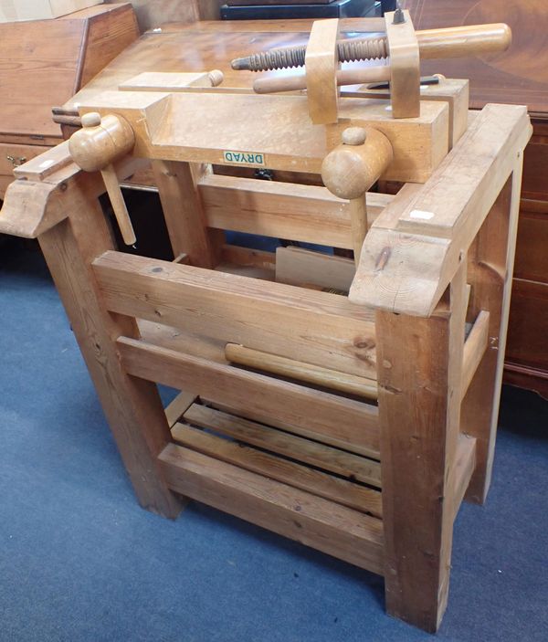 A PINE FLOORSTANDING BOOKBINDING TUB