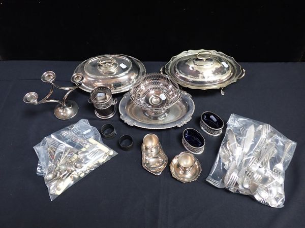 A QUANTITY OF SILVER-PLATED WARE