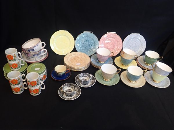 A ROYAL ALBERT GOSSAMER HARLEQUIN PART TEA SERVICE