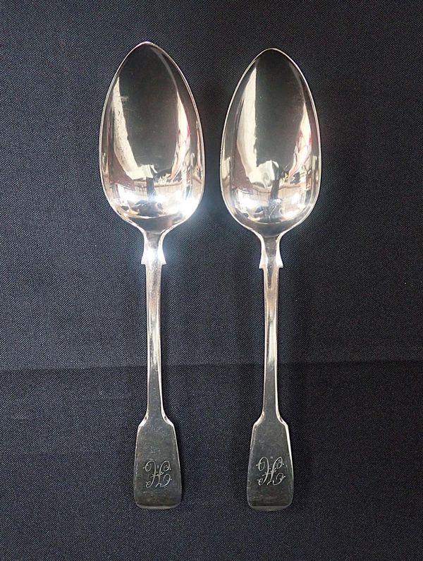 A PAIR OF SILVER TABLESPOONS, WILLIAM RAWLINGS SOBEY