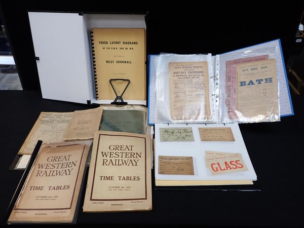 RAILWY INTEREST: GWR; A COLLECTION OF EPHEMERA