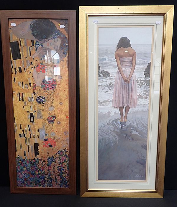 A PRINT AFTER KLIMT'S 'THE KISS'