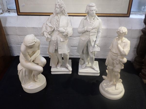 FOUR PARIAN WARE FIGURES