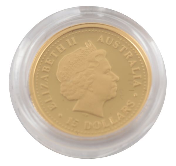 THE PERTH MINT: A 2006 QUEEN ELIZABETH II "SALTWATER CROCODILE" 1/10 OZ GOLD PROOF COIN