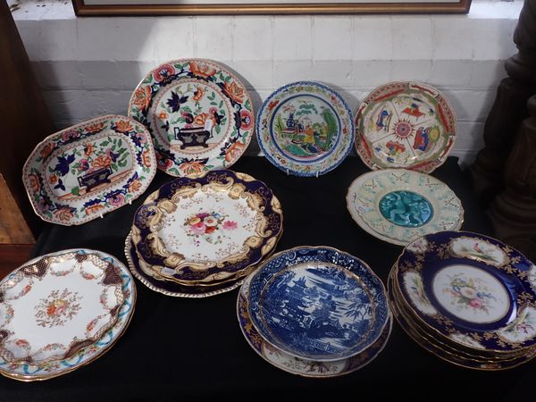 A 19TH CENTURY IRONSTONE PLATE