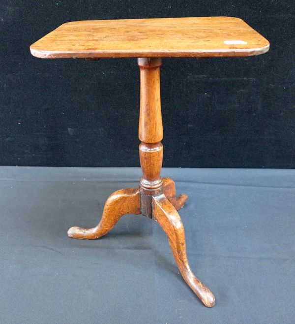 A 19TH CENTURY MAHOGANY MINIATURE TRIPOD TABLE