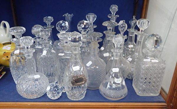 A COLLECTION OF DECANTERS