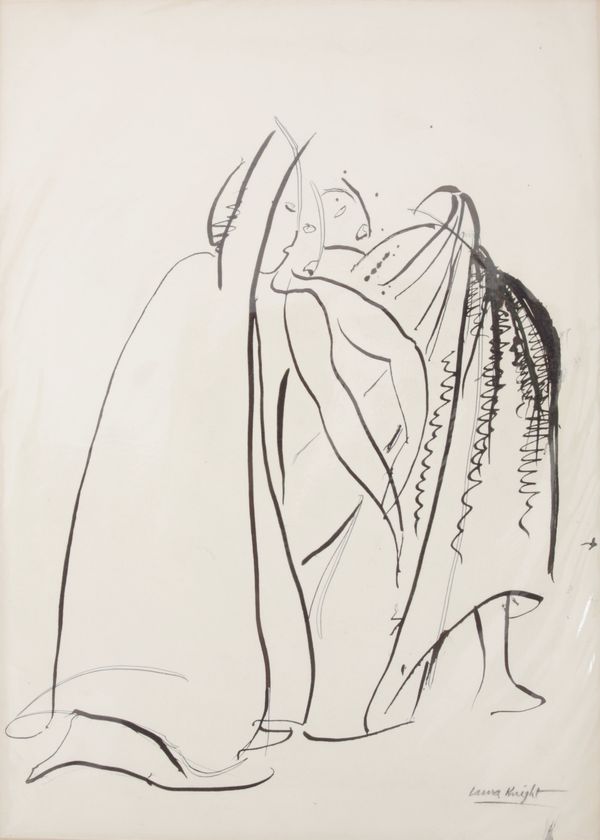 *DAME LAURA KNIGHT RA (1877-1970) Study of dancers