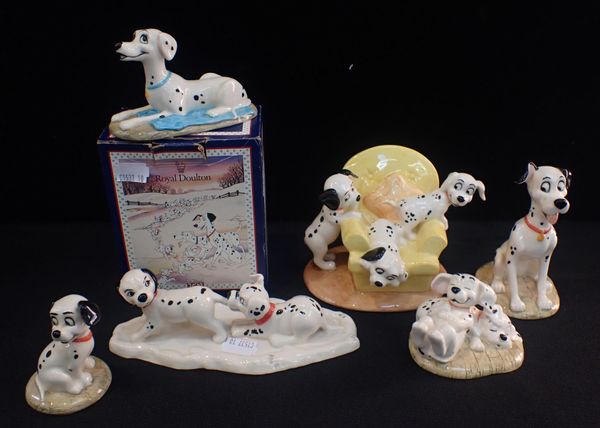 ROYAL DOULTON:  SIX 101 DALMATIANS FIGURES