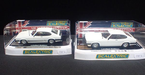 TWO BOXED SCALEXTRIC 'FORD CAPRI MKIII' CARS