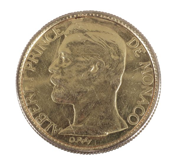 A 1901 ALBERT I 100 FRANC GOLD COIN POCKET WATCH