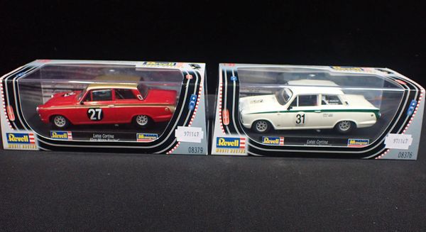 TWO REVELL 'LOTUS CORTINA' SLOT CARS