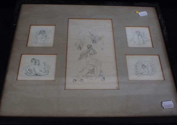 DAPHNE CONSTANCE ALLEN, 1899 - 1985: ILLUSTRATIONS TO MATTHEW ARNOLD'S 'THE FORSAKEN MERMAN'
