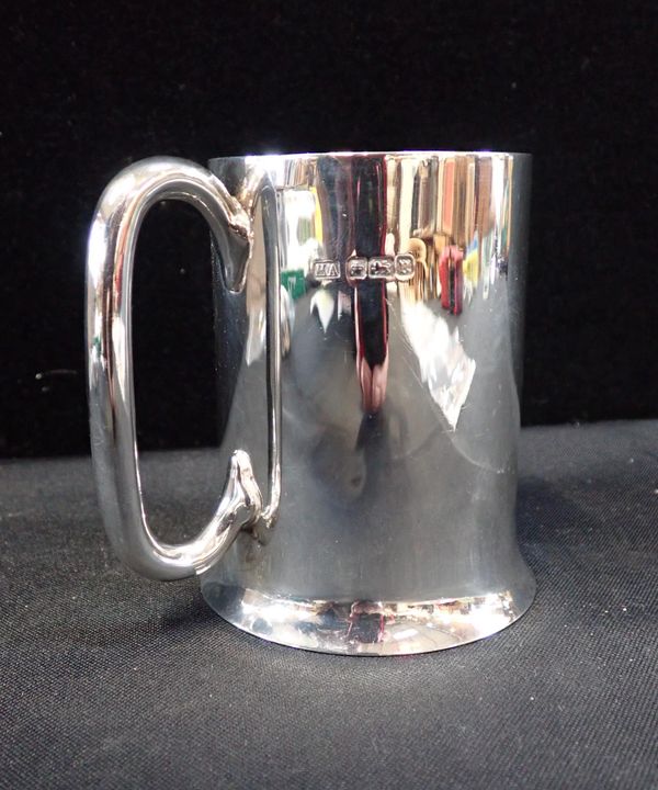 GEORGE V SILVER CHRISTENING TANKARD