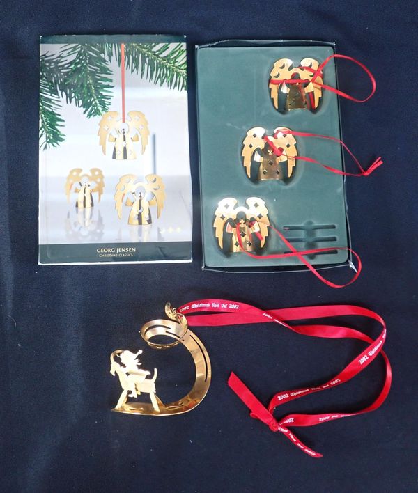 GEORG JENSEN: A BOX OF THREE 'CHRISTMAS CLASSICS' ANGELS