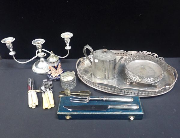 A QUANTITY OF SILVER-PLATED WARE