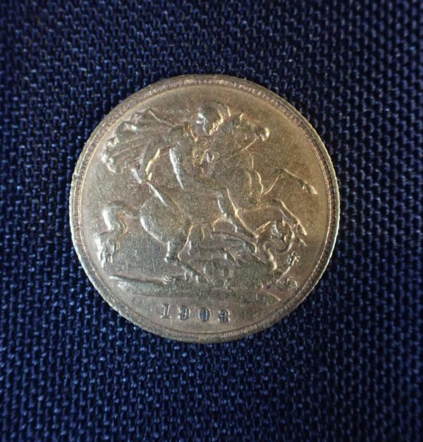 EDWARD VII 1903 GOLD HALF SOVEREIGN