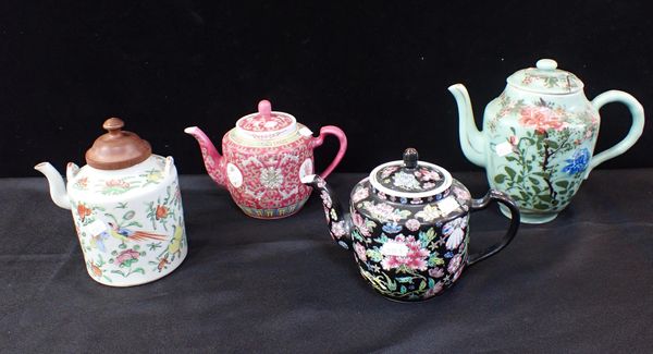 FOUR CHINESE TEAPOTS