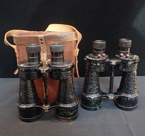 TWO SETS OF MILATARY BINOCULARS