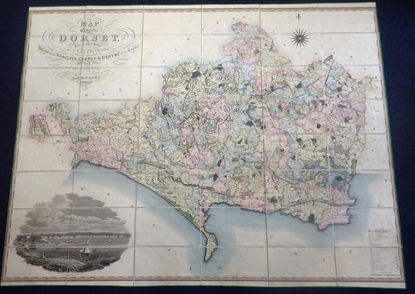 C & J GREENWOOD; MAP OF THE COUNTY OF DORSET