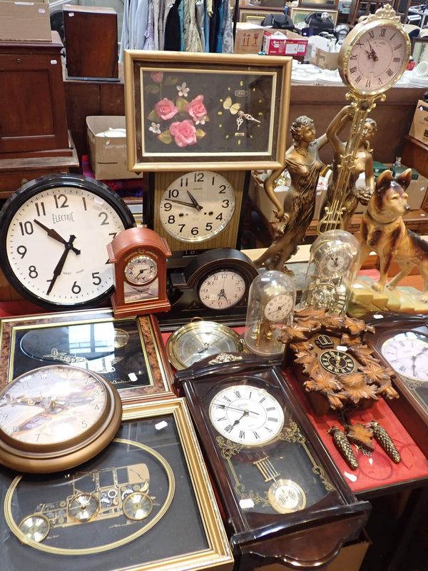 A COLLECTION OF VARIOUS CLOCKS