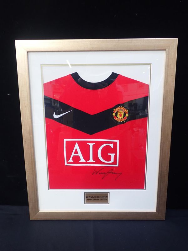 'WAYNE ROONEY' SIGNED FRAMED SHIRT