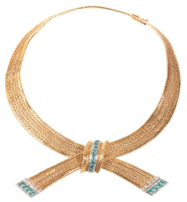 KUTCHINSKY: A VINTAGE ZIRCON AND DIAMOND NECKLACE