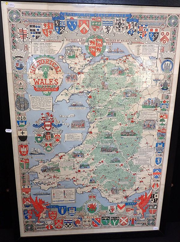 'HISTORICAL MAP OF WALES AND MONMOUTH'