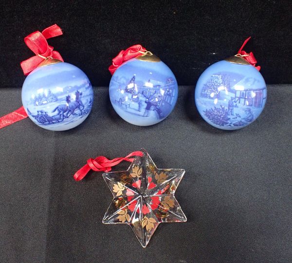 A COLLECTION OF BING & GRONDAHL CHRISTMAS ORNAMENTS